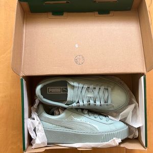 Puma basket platform blue surf - women US 5.5